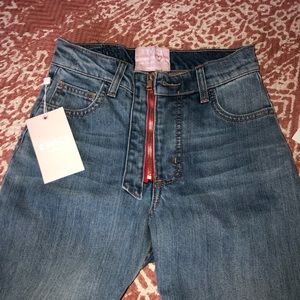 Revice jeans with red heart on butt & fun zipper